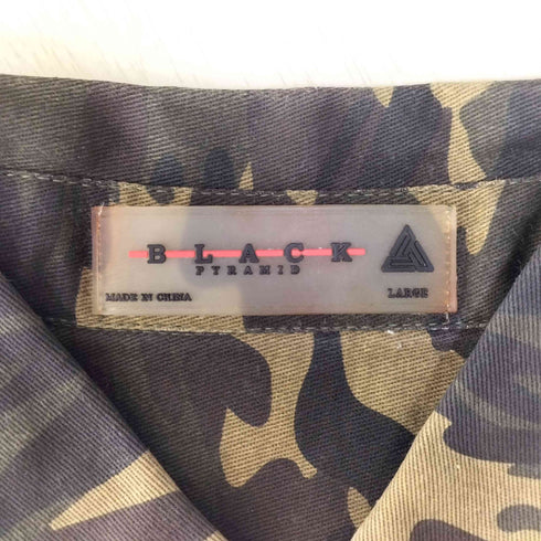 Black Pyramid プリントデザイン 迷彩 S/S シャツ メンズ import:L