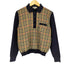 ダックス DAKS フロントチェック切替ニットポロシャツ メンズ M