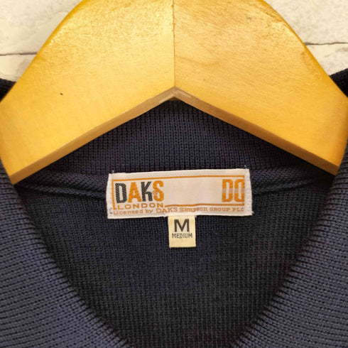 ダックス DAKS フロントチェック切替ニットポロシャツ メンズ M