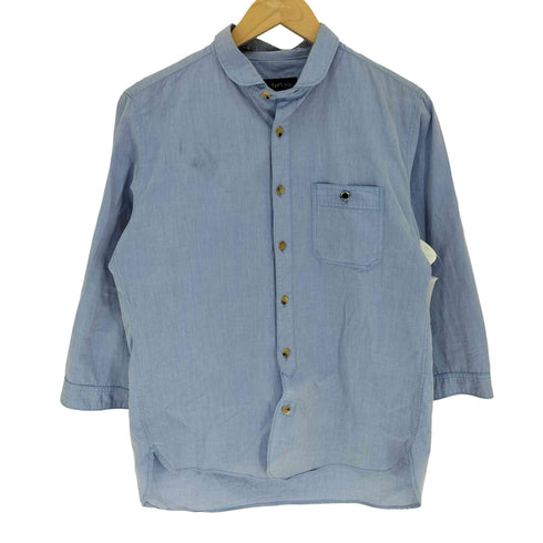 ウエストトゥワイス WASTE TWICE 日本製 L/S バンドカラー チンスト付き シャツ メンズ JPN:1