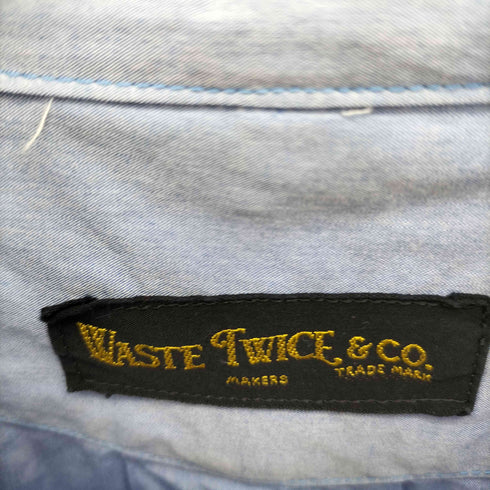 ウエストトゥワイス WASTE TWICE 日本製 L/S バンドカラー チンスト付き シャツ メンズ JPN:1