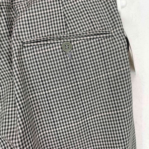 ビジョーネ BISIONE MADE IN ITALY チェック柄2タックワイドスラックス メンズ 52