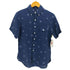ラルフローレン RALPH LAUREN CLASSIC FIT 星柄 リネン 100 マチ付き ボタンダウン S/S シャツ メンズ import:XS