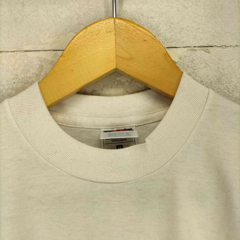 フルーツオブザルーム FRUIT OF THE LOOM 90s- 袖裾シングル SEW IN LOVE フロントプリントクルーネックTシャツ メンズ M