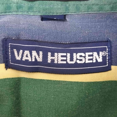 ヴァンヒューゼン VAN HEUSEN 90S マルチ ストライプ ボタンダウン L/S シャツ メンズ import:XL