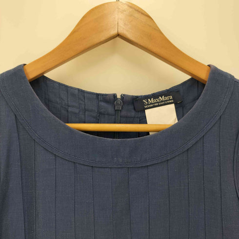 エスマックスマーラ S Max Mara リネン コットン ノースリーブ ワンピース レディース JPN:42
