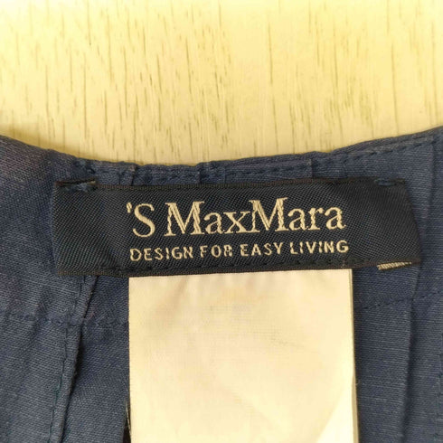エスマックスマーラ S Max Mara リネン コットン ノースリーブ ワンピース レディース JPN:42