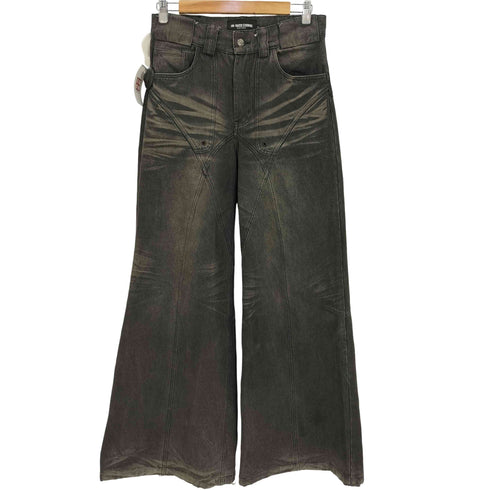 NO/FAITH STUDIOS ステッチデザイン フェード加工 ワイド ブーツカットデニムパンツ メンズ JPN:S