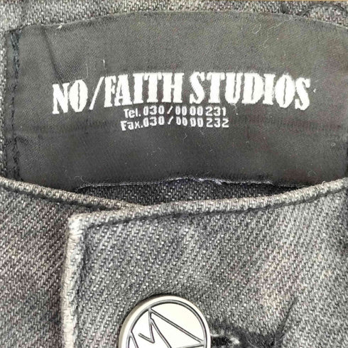 NO/FAITH STUDIOS ステッチデザイン フェード加工 ワイド ブーツカットデニムパンツ メンズ JPN:S