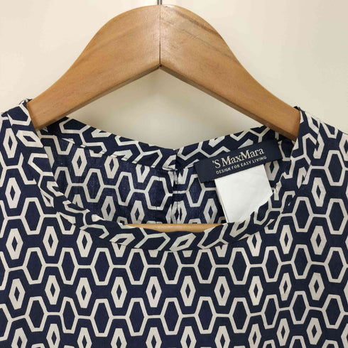 エスマックスマーラ S Max Mara 総柄 プリント ノースリーブ チュニック レディース JPN:42