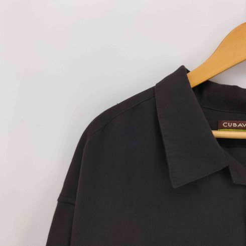 キューバベラ CUBAVERA 90-00S 袖 刺繍 レーヨン オープンカラー S/S シャツ メンズ XXXL
