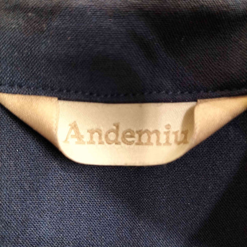 アンデミュウ Andemiu アシメカシュクール フレンチスリーブ ワンピース レディース FREE