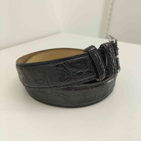 バーニーズニューヨーク BARNEYS NEWYORK イタリア製 GENUINE CROCODILE クロコダイルレザー ベルト Y2K お兄系 メンズ