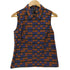 ジルサンダーネイビー JIL SANDER NAVY 総柄 ノースリーブ ブラウス レディース 40