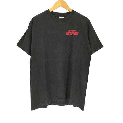 ムリナ murina USA製 袖裾シングル 両面プリントクルーネックバンドTシャツ メンズ L