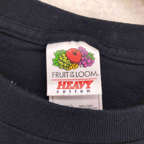 フルーツオブザルーム FRUIT OF THE LOOM 両面プリントクルーネックバンドTシャツ メンズ L