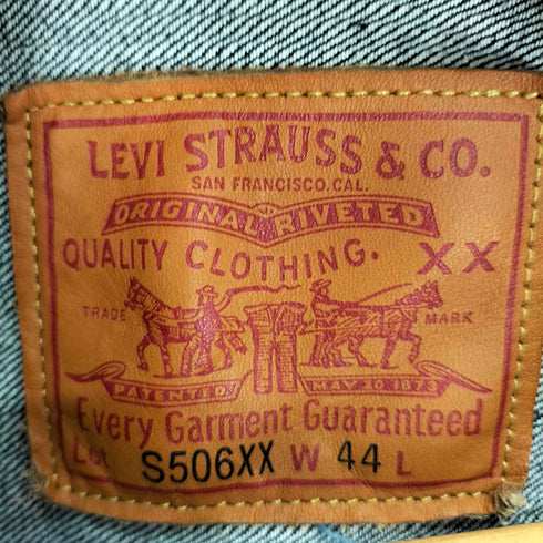 リーバイスヴィンテージクロージング Levis Vintage Clothing 日本製 1944's WW II S506XXE TRUCKER JACKET 大戦モデル 復刻 デニム トラッカージャケット メンズ 44
