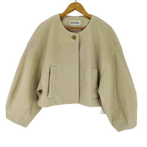 スナイデル snidel ノーカラー ショートコート ジャケット レディース ONE SIZE