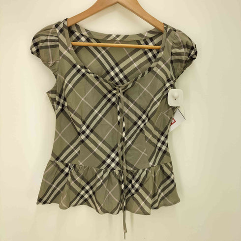 バーバリーブルーレーベル BURBERRY BLUE LABEL ノバチェック ノースリーブ ブラウス レディース JPN:38