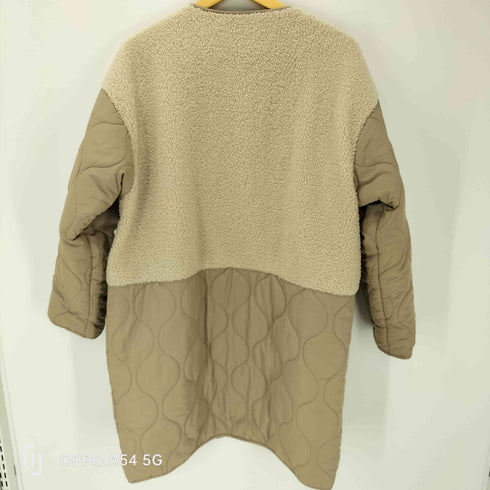 チルファー CHILLFAR ノーカラーボア ひょうたんキルトコート レディース JPN:M