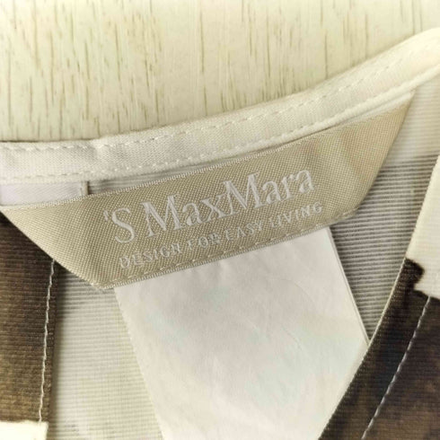 エスマックスマーラ S Max Mara 総柄 プリント ノースリーブ ワンピース レディース JPN:40