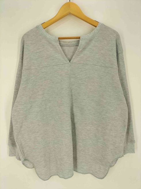 ヘルスニット Healthknit スキッパーネック アシンメトリー サーマルシャツ レディース FREE