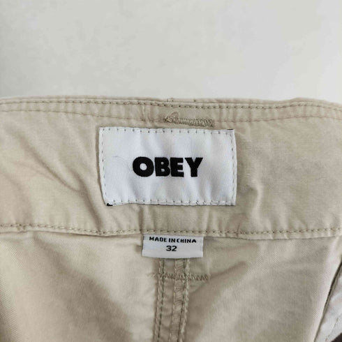 オベイ OBEY ビッグシルエットロゴ刺繍カーゴパンツ メンズ 32
