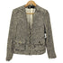 ザラ ZARA ノーカラー フリンジ ツイード ジャケット レディース import:XS