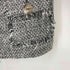 ザラ ZARA ノーカラー フリンジ ツイード ジャケット レディース import:XS