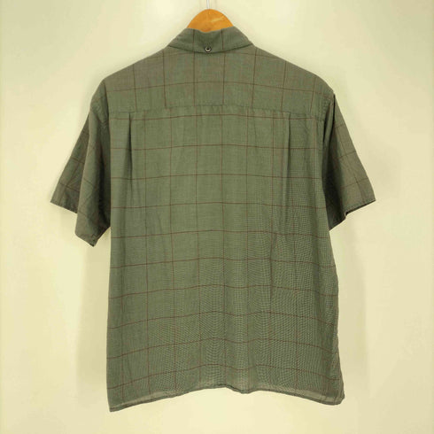 スティーブンアラン Steven Alan BOLD FIT コットンシルク チェック ボタンダウン 半袖シャツ メンズ JPN:S