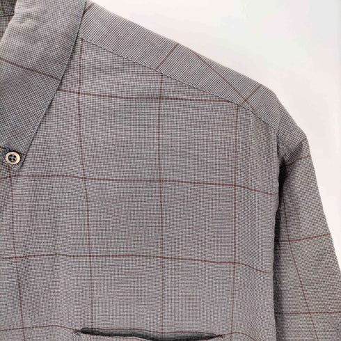 スティーブンアラン Steven Alan BOLD FIT コットンシルク チェック ボタンダウン 半袖シャツ メンズ JPN:S