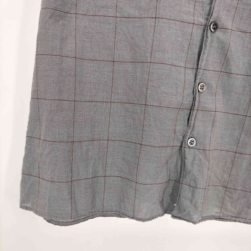 スティーブンアラン Steven Alan BOLD FIT コットンシルク チェック ボタンダウン 半袖シャツ メンズ JPN:S