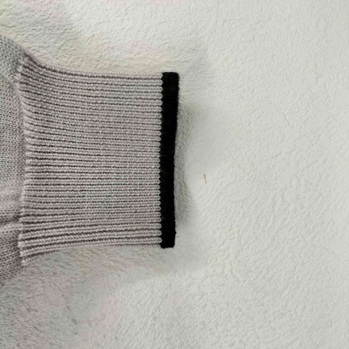 マンシングウェア GRANDSLAM MUNSINGWEAR ペイズリー 付け襟 フロントフロッキー&刺繍 クルーネックニット メンズ M