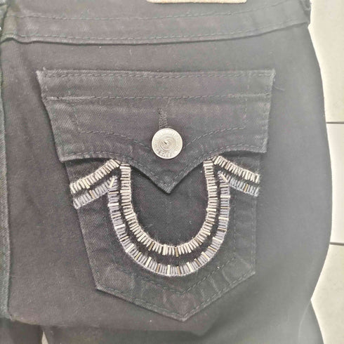 トゥルーレリジョン TRUE RELIGION メタリック刺繍フレアパンツ Y2K レディース 26