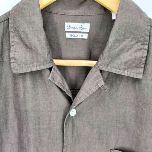 スティーブンアラン Steven Alan HAKEME OPEN COLLAR SHORT SLEEVE SHIRT-BOLD/シャツ メンズ JPN:S