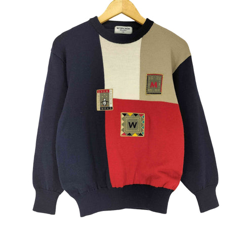 マンシングウェア GRANDSLAM MUNSINGWEAR ロゴ刺繍クルーネックニット メンズ M