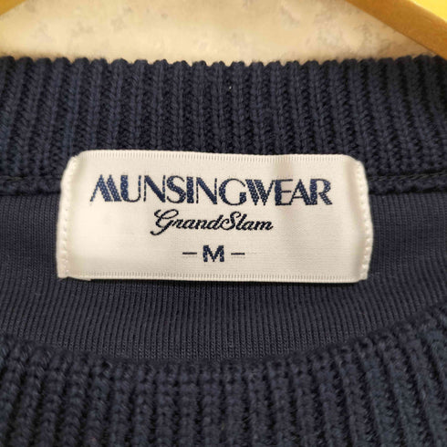 マンシングウェア GRANDSLAM MUNSINGWEAR ロゴ刺繍クルーネックニット メンズ M