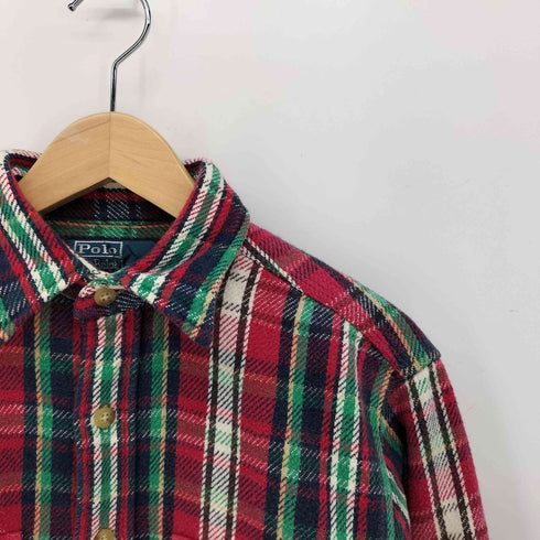 ポロバイラルフローレン Polo by RALPH LAUREN ポニー無し タータンチェック ヘビー ネルシャツ メンズ import:S