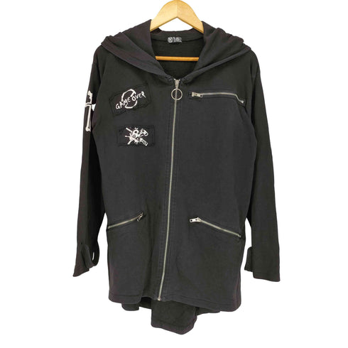JILL'S PUNK×LOLI スカル 両面プリントデザインジップパーカー Y2K レディース