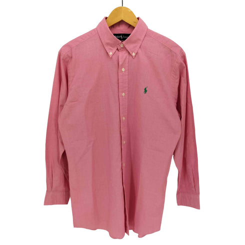 ラルフローレン RALPH LAUREN ELLINGTON ハウンドトゥースチェック 長袖 ボタンダウンシャツ メンズ import:M