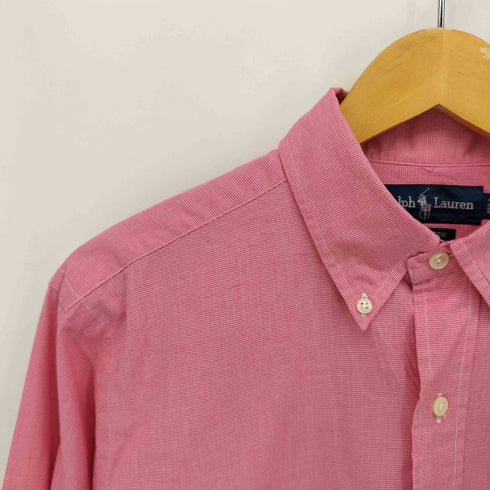 ラルフローレン RALPH LAUREN ELLINGTON ハウンドトゥースチェック 長袖 ボタンダウンシャツ メンズ import:M