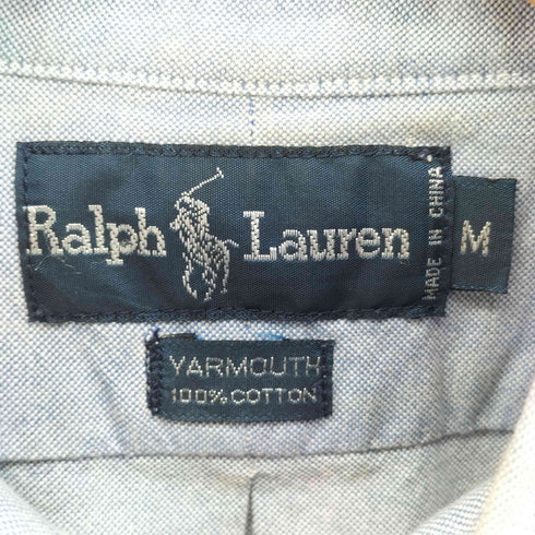 ラルフローレン RALPH LAUREN YARMOUTH ポニー刺繍 半袖 ボタンダウンシャツ メンズ import:M