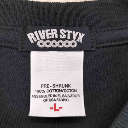 RIVER STYX フロントプリントクルーネックバンドTシャツ メンズ L