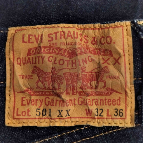 リーバイス Levis 復刻 501 XX ストレートデニムパンツ 濃紺 メンズ 32/36