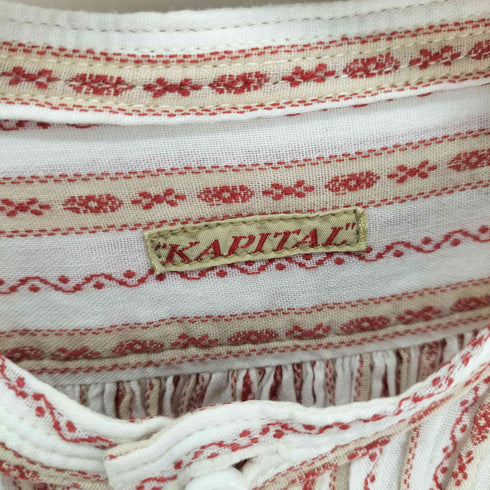 キャピタル KAPITAL ノーカラー ストライプワンピース レディース import:XS