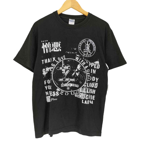 ユナイテッドアスレ UNITED ATHLE フロントプリントクルーネックバンドTシャツ メンズ L