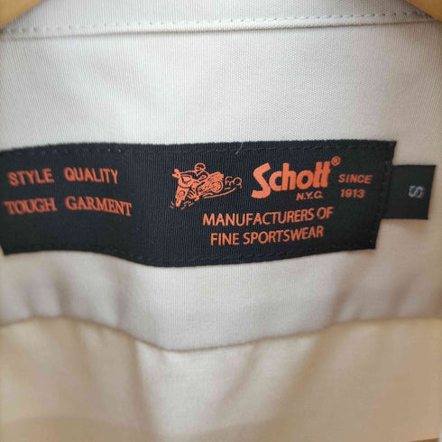 ショット Schott ロゴ刺繍 ワーク シャツ メンズ JPN:S