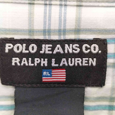 ポロジーンズカンパニーラルフローレン POLO JEANS COMPANY RALPH LAUREN 90-00s インド綿 タータンチェック ベース型ポケット 長袖 シャツ メンズ import:XL