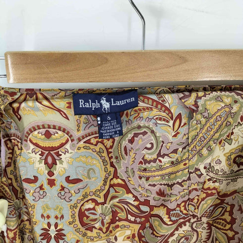ラルフローレン RALPH LAUREN ペイズリー柄 シルク巻きスカート レディース import:S