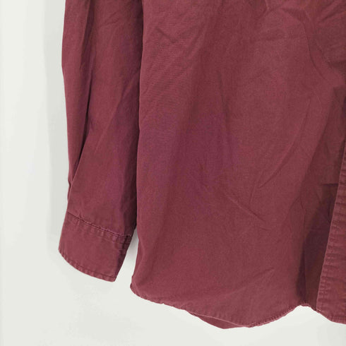 エディーバウアー Eddie Bauer ラウンドポケット コットン 長袖 ボタンダウンシャツ メンズ import:M
